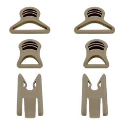 Clips pivotants TRAIL BLASER casque 6pcs - Marron
