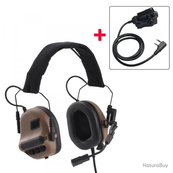 ARM NEXT F30 Army Shooting Earmuffs Tactical Helmet Headset+ PTT Adapter Electronic Hearing Protecto