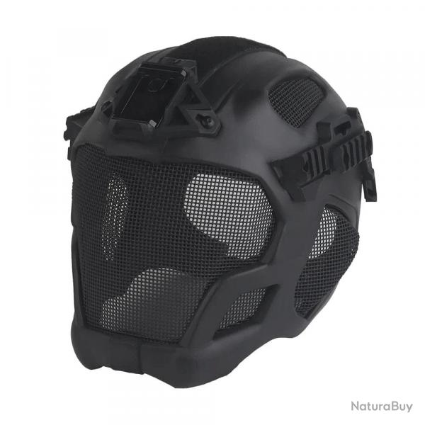 Full Protection Tactical Helmet Militar Hunting Airsoft Paintball CS Steel Mesh Safety Face Mask EVA