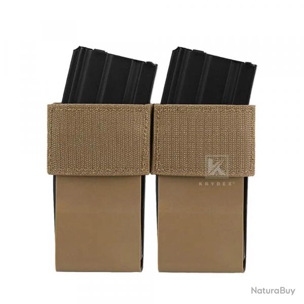 Pochette chargeur KRYDEX triple/double 5,56" 7,62" - Double (marron)