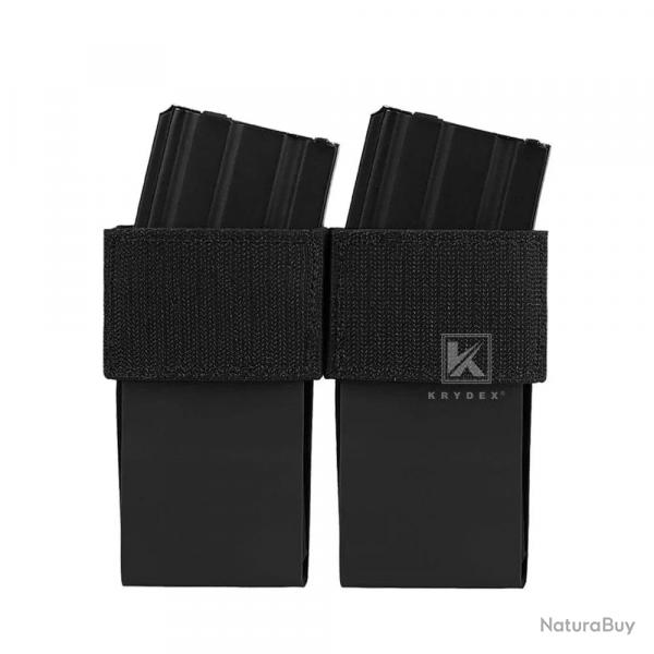 Pochette chargeur KRYDEX triple/double 5,56" 7,62" - Double (noir)