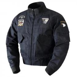 Veste aviateur Air Force CLASSDIM col montant - Noir / 4XL