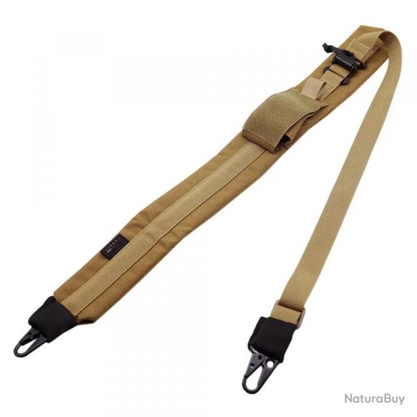 Sangle fusil TactiFlex VULPO 2 points 500D - Marron