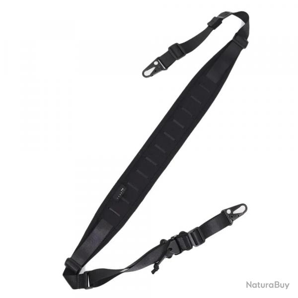 Sangle fusil modulaire 500D VULPO 2 points / 1 point - Noir