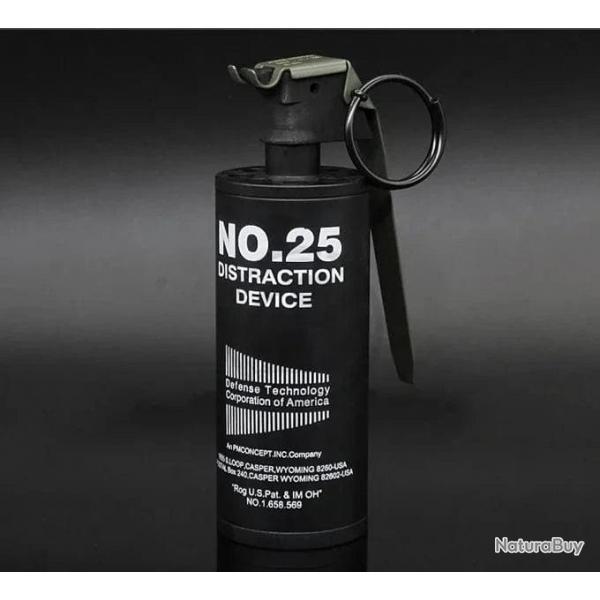 Grenade factice mtal NO.25 rouge - Noir