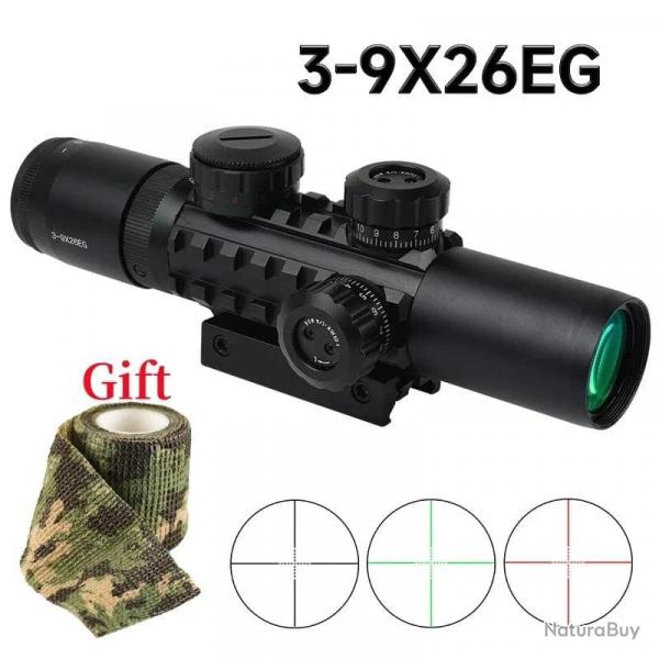 Lunette de vise 3-9x26EG ECY rouge/vert 20 mm - Sans laser