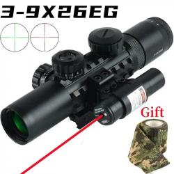Lunette de visée 3-9x26EG ECY rouge/vert 20 mm - Laser rouge