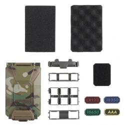 Boîte piles CR2032/CR123A Molle gilet tactique - Multicam
