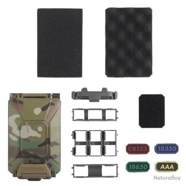 Bote piles CR2032/CR123A Molle gilet tactique - Multicam