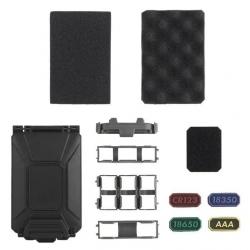 Boîte piles CR2032/CR123A Molle gilet tactique - Noir