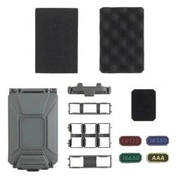 Boîte piles CR2032/CR123A Molle gilet tactique - Gris