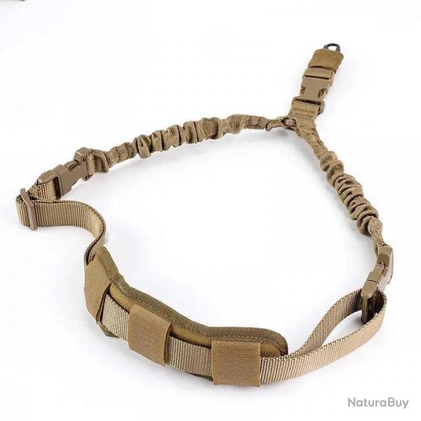 Tactical Sling Shooting With Shoulder Pad Adjustable one Point Bungee Airsoft Rifle Strapping Belt H