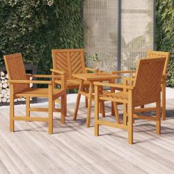 Chaises à manger de jardin lot de 4 bois massif d'acacia