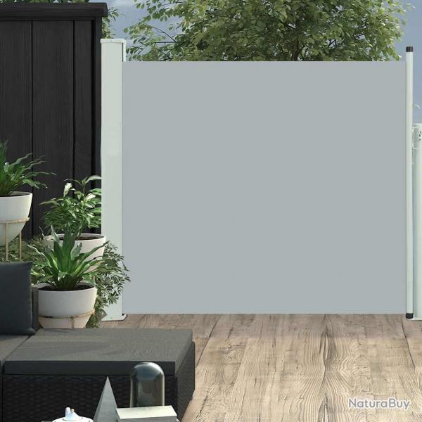 Auvent latral rtractable de patio 100x300 cm Gris