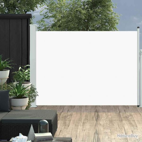 Auvent latral rtractable de patio 120x500 cm Crme
