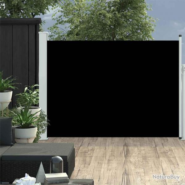 Auvent latral rtractable de patio 100x500 cm Noir