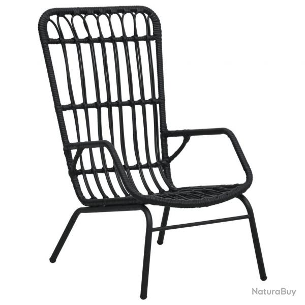 Chaise de jardin Rsine tresse Noir