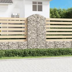Panier de gabions arqué 100x30x200/220 cm Fer galvanisé