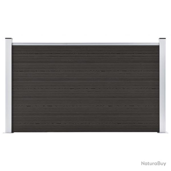 Panneau de clture WPC 180x105 cm Noir