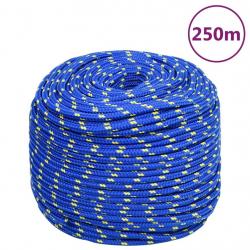 Corde de bateau Bleu 8 mm 250 m Polypropylène