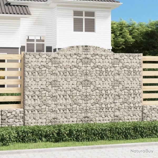 Panier de gabions arqu 300x30x200/220 cm Fer galvanis