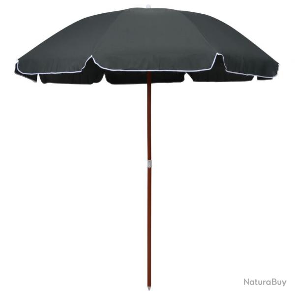 Parasol de jardin avec mt en acier 240 cm anthracite