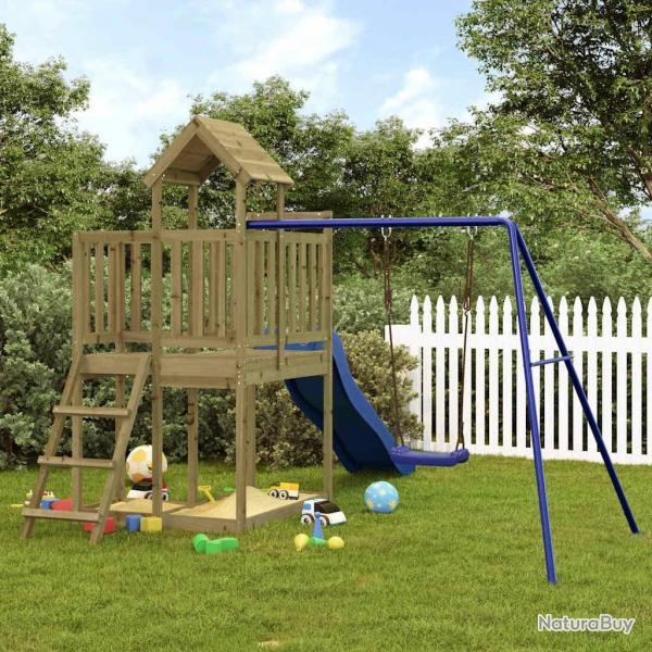 Aire de jeux d'extrieur bois de pin imprgn