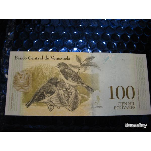 Venezuela  billet de 100 bolivar - 2 sup 2017