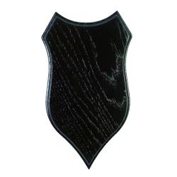 Ecusson Januel en chêne foncé pour chevreuil 210mm x 130mm