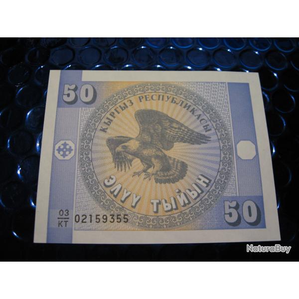 kirghistan billet de 50 tyiyn  1993 superbe (aigle)