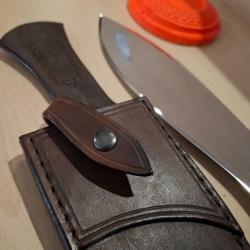 Poignard BOWIE avec étui Cuir véritable