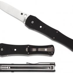 Couteau Spyderco JaniSong Balisong Lame Spear Point Acier CPM-S30V Manche G10 Slide Lock SC191GP
