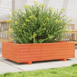 Jardinière cire marron 90x60x26,5 cm bois de pin massif