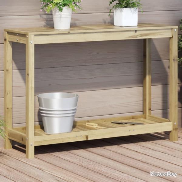 Table de rempotage avec tagre 108x35x75 cm bois pin imprgn