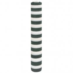 Filet brise-vue vert et blanc 1,8x50 m PEHD 75 g/m²