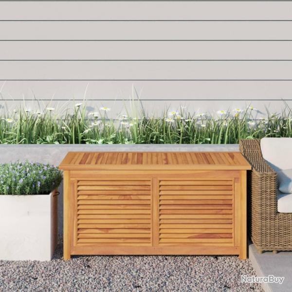 Bote de rangement jardin et sac 114x50x58 cm bois massif teck
