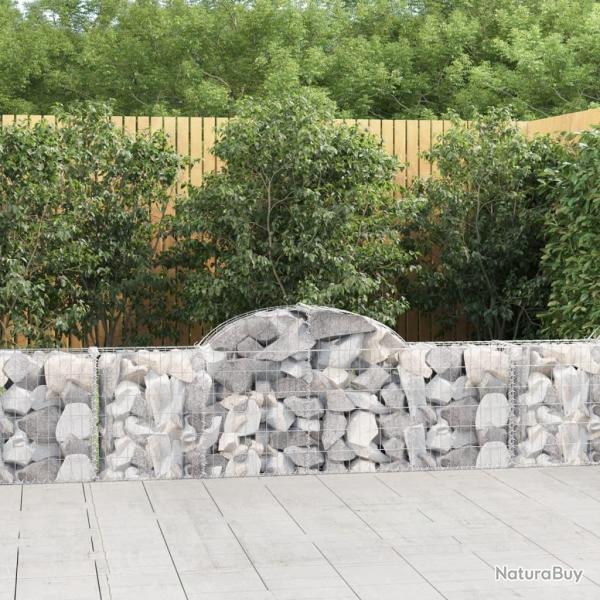 Paniers  gabions arqus 2 pcs 200x30x60/80 cm Fer galvanis