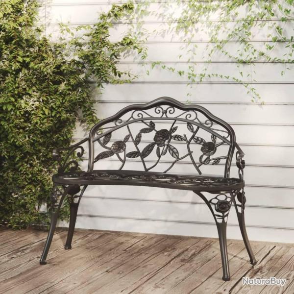 Banc de jardin 100 cm Aluminium coul Noir