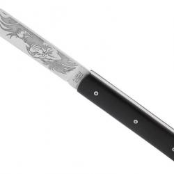 COUTEAU LE FIDELE 20/20 EBENE 11CM INOX DECOR LION
