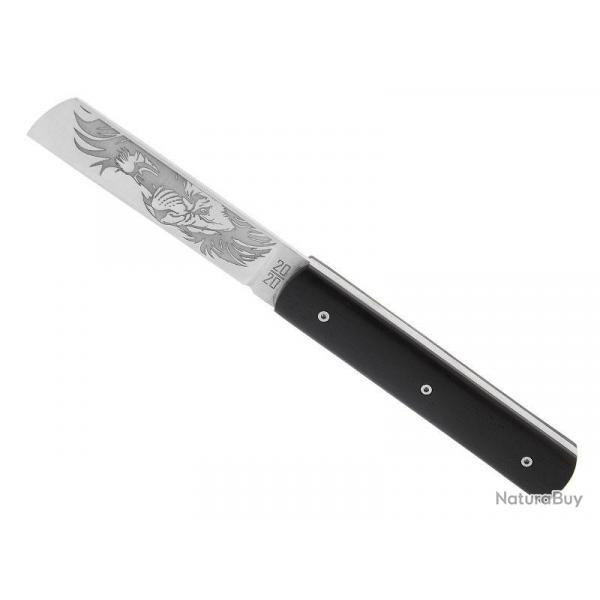 COUTEAU LE FIDELE 20/20 EBENE 11CM INOX DECOR LION
