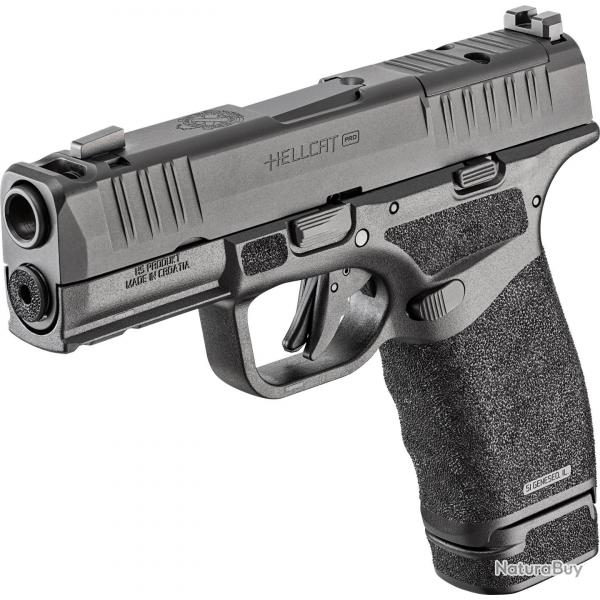 PISTOLET SPRINGFIELD HELLCAT PRO OSP W/ COMP CUT C/9X19 - 1 CHARG 15 CPS ET 1 CHARG 17CPS