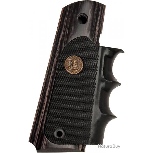 Poignes Pachmayr Legend pour COLT1911 charcoal silverstone