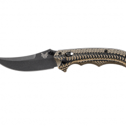 Benchmade 865BK-01 Mini Bedlam Black Cerakote CPM S90V, Black Coyote OD G10
