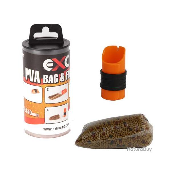Kit PVA Extra Carp EXC PVA Bag & Funnel 70x140mm (par 25)