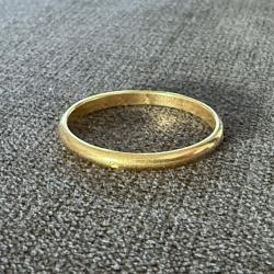 Grand anneau en or jaune 18 carats - taille 70 - bague - alliance