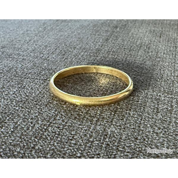 Grand anneau en or jaune 18 carats - taille 70 - bague - alliance