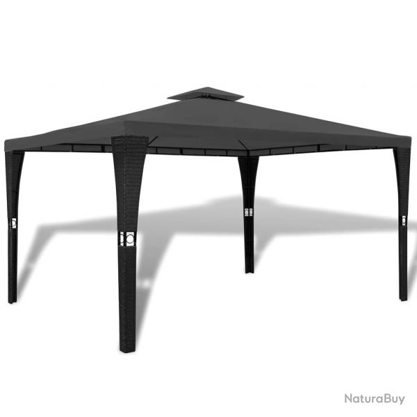 Tonnelle avec toit 3x4 m Gris fonc