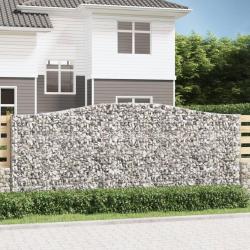 Panier de gabions arqué 400x30x160/180 cm Fer galvanisé