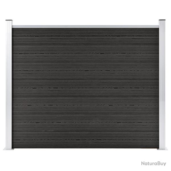 Panneau de clture WPC 180x146 cm Gris