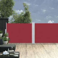 Auvent latéral rétractable Rouge 120 x 1000 cm